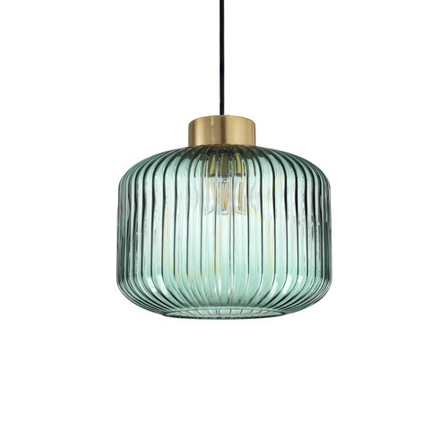 Sprawdź Lampa wisząca Ideallux Mint zielona szkło metal E27 1x60W 24 cm 237428