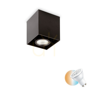 Plafon natynkowy Ideallux MOOD 243948 czarny GU10 1x28W 9 cm small 0
