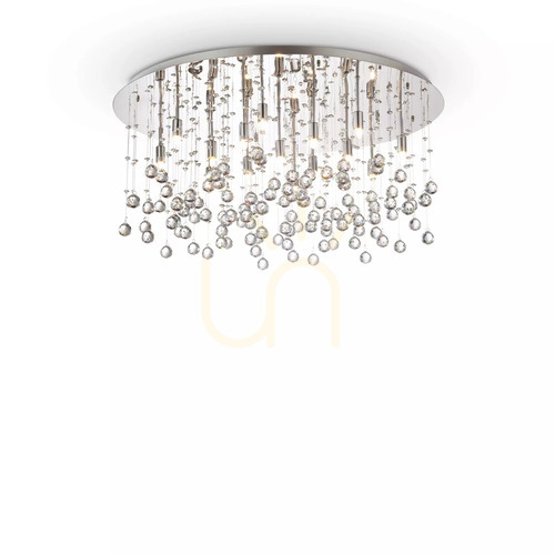Sprawdź Plafon Ideallux Moonlight 082790 złoty kryształowy 15xG9 80 cm