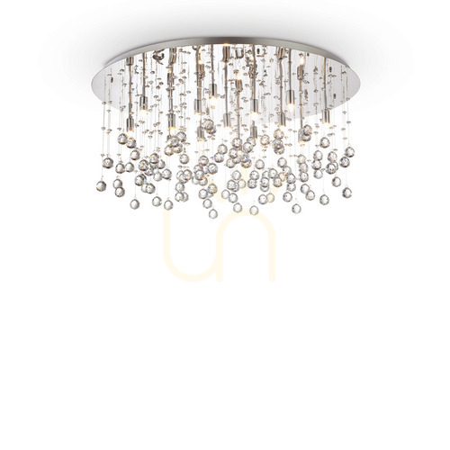 Sprawdź Plafon Ideallux Moonlight 082790 złoty kryształowy 15xG9 80 cm