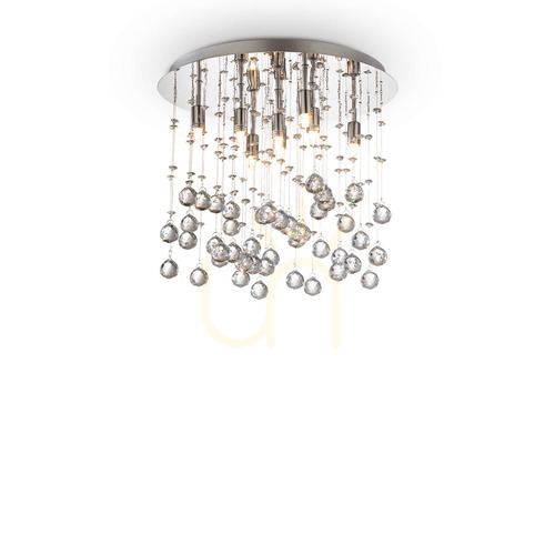 Sprawdź Plafon Ideallux Moonlight 080932 złoty kryształowy 8xG9 40 cm