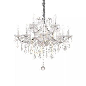 Lampa wisząca Ideallux Napoleon 167251 chrom kryształ 12xE14 74 cm small 1