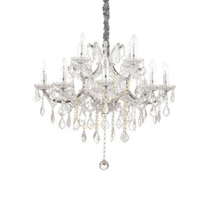 Lampa wisząca Ideallux Napoleon 167251 chrom kryształ 12xE14 74 cm small 0