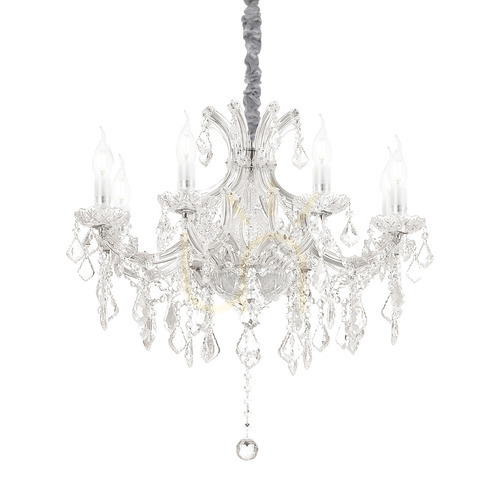 Sprawdź Lampa wisząca Ideal Lux Napoleon 167244 chrom kryształ 8xE14 67 cm