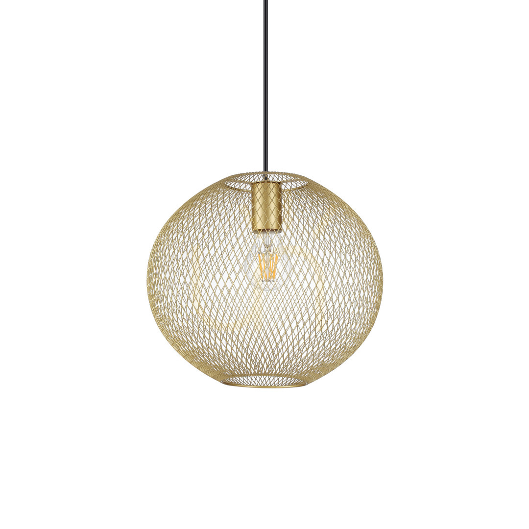 Sprawdź Lampa wisząca Ideallux NET 313771 złota E27 1x42W 29,5 cm Lampa wisząca Ideallux NET 313771 złota E27 1x42W 29,5 cm