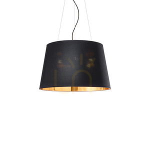 Lampa wisząca Ideallux NORDIK 161648 czarna tkanina 4xE27 50 cm small 0