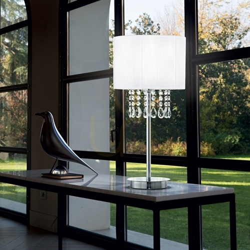 Sprawdź Lampa stołowa Ideallux Opera biała E27 1x60W 25 cm 068305
