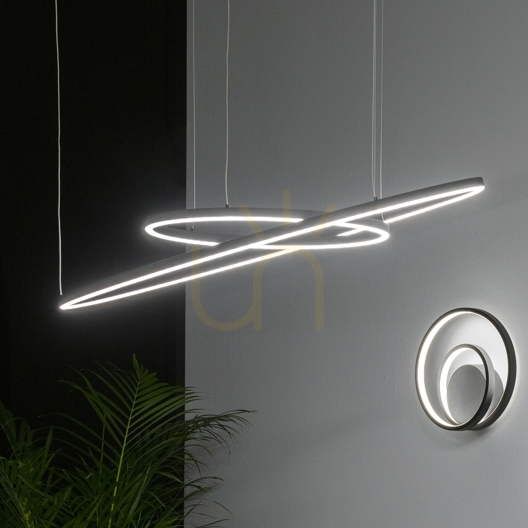 Obejrzyj Lampa wisząca Ideallux Oracle Slim 285078 biała LED 81W 4000K 150 cm Lampa wisząca Ideallux Oracle Slim 285078 biała LED 81W 4000K 150 cm