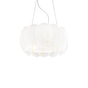 Lampa wisząca Ideallux Ovalino 074139 biała 5xE27 44 cm 0 Lampa wisząca Ideallux Ovalino 074139 biała 5xE27 44 cm small 0