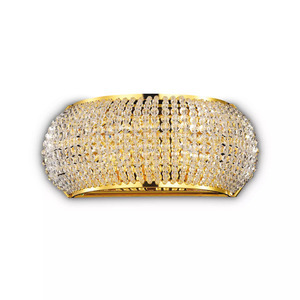 Kinkiet złoty kryształowy Ideallux Pasha 082288 3xG9 25,5 cm small 1