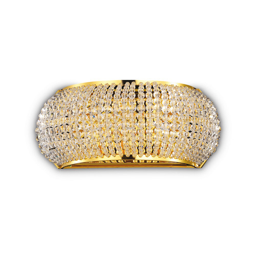 Sprawdź Kinkiet złoty kryształowy Ideallux Pasha 082288 3xG9 25,5 cm