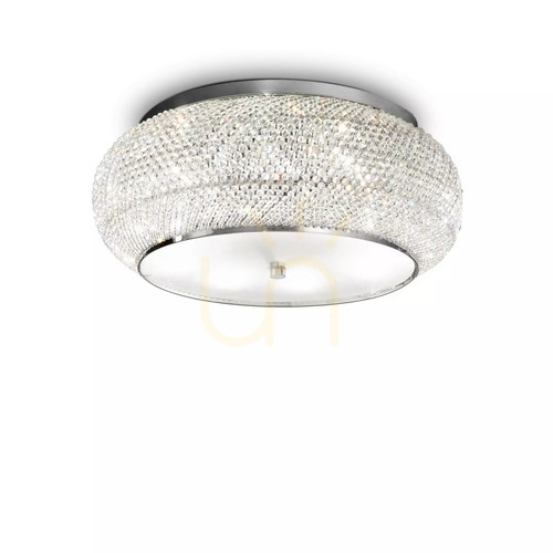 Sprawdź Plafon kryształowy Ideallux Pasha 100746 chrom 10xE14 55 cm