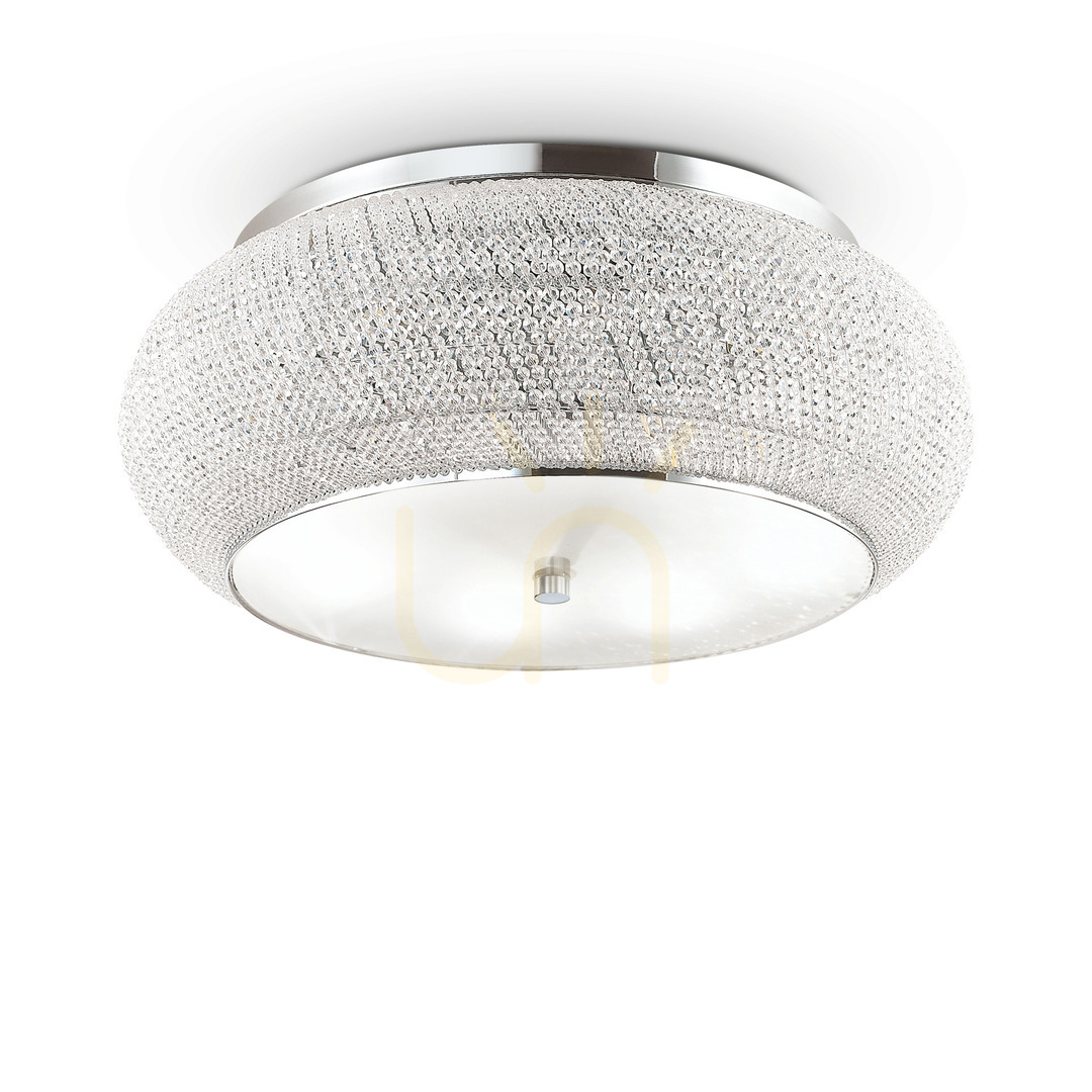 Sprawdź Plafon Ideal Lux Pasha 164991 chrom kryształ 14xE14 65 cm Plafon Ideal Lux Pasha 164991 chrom kryształ 14xE14 65 cm