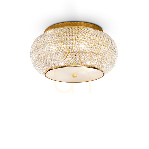 Sprawdź Plafon kryształowy złoty Ideallux Pasha 100807 6xE14 40 cm