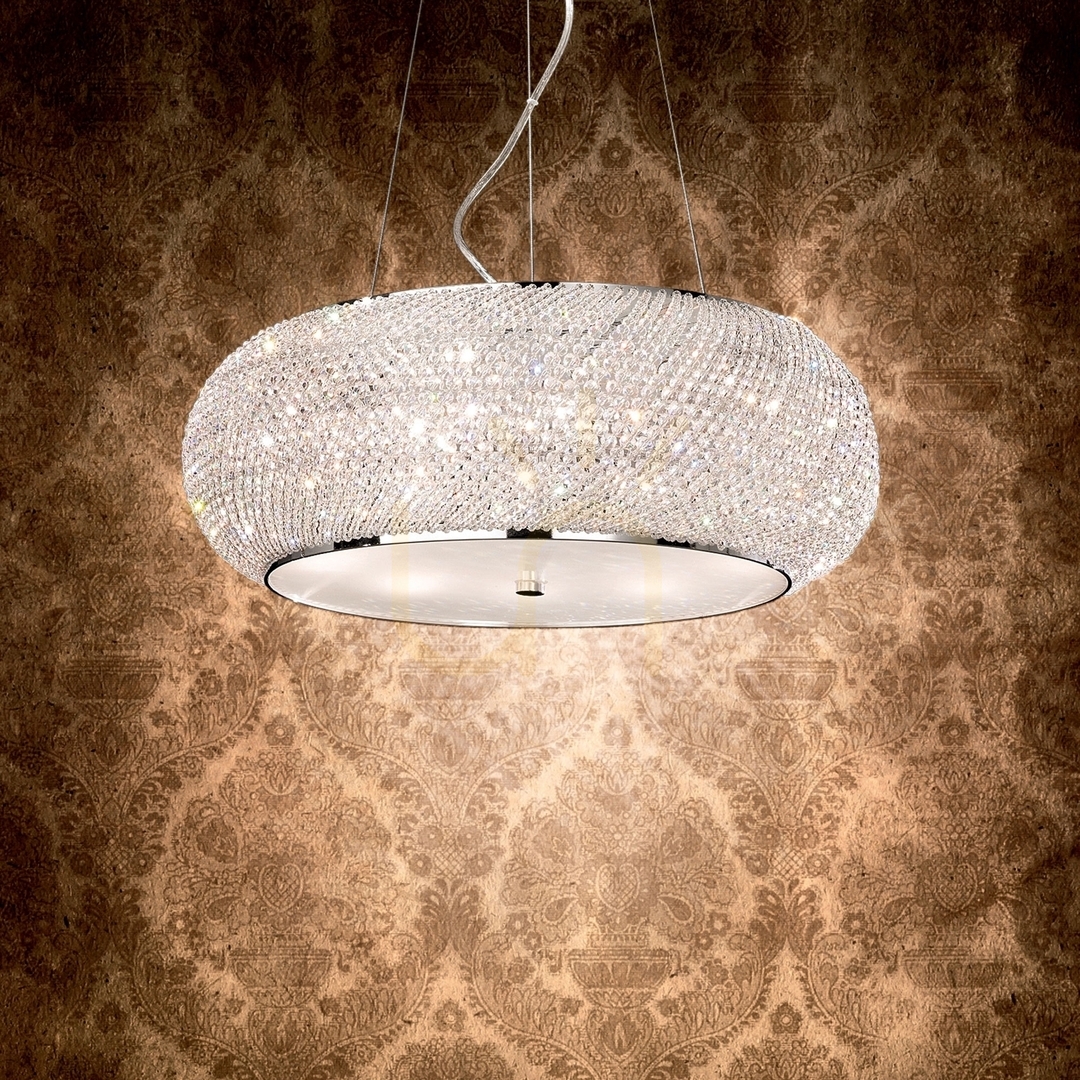 Wyświetl Lampa wisząca Ideallux PASHA 082257 złota kryształowa 10xE14 55 cm Lampa wisząca Ideallux PASHA 082257 złota kryształowa 10xE14 55 cm