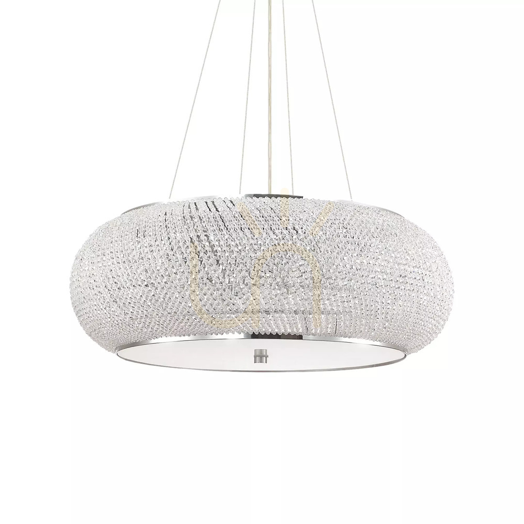 Obejrzyj Lampa wisząca Ideallux PASHA 164984 złota 14xE14 kryształowa 65 cm Lampa wisząca Ideallux PASHA 164984 złota 14xE14 kryształowa 65 cm