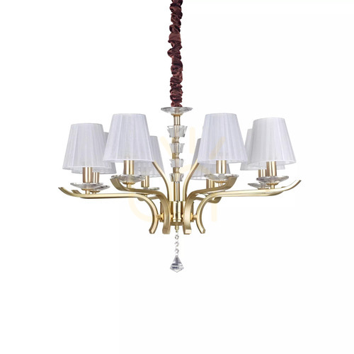 Sprawdź Lampa wisząca Ideallux Pegaso 197739 mosiężna 8xE14 76 cm