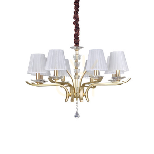 Sprawdź Lampa wisząca Ideallux Pegaso 197739 mosiężna 8xE14 76 cm