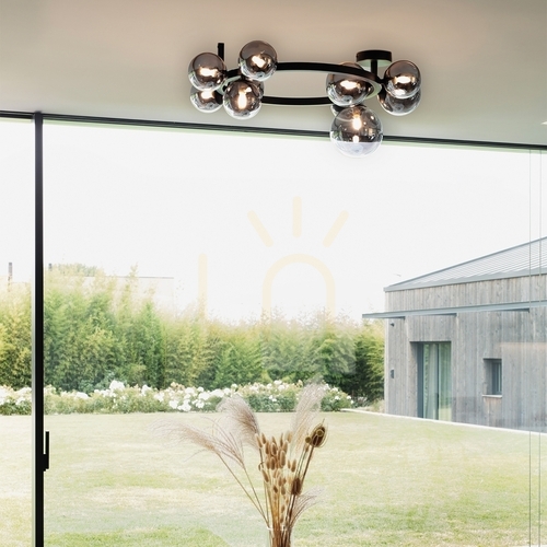 Sprawdź Plafon Ideallux PERLAGE 309262 przydymiony G9 6x15W 49 cm