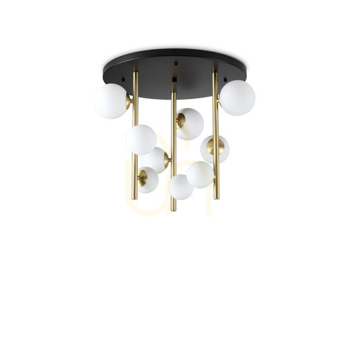 Sprawdź Plafon Ideallux Perlage 328423 biały 9xG9 50 cm