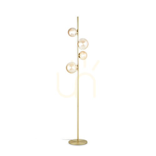 Sprawdź Lampa stojąca Ideallux Perlager bursztynowa 4xG9 164 cm 317816