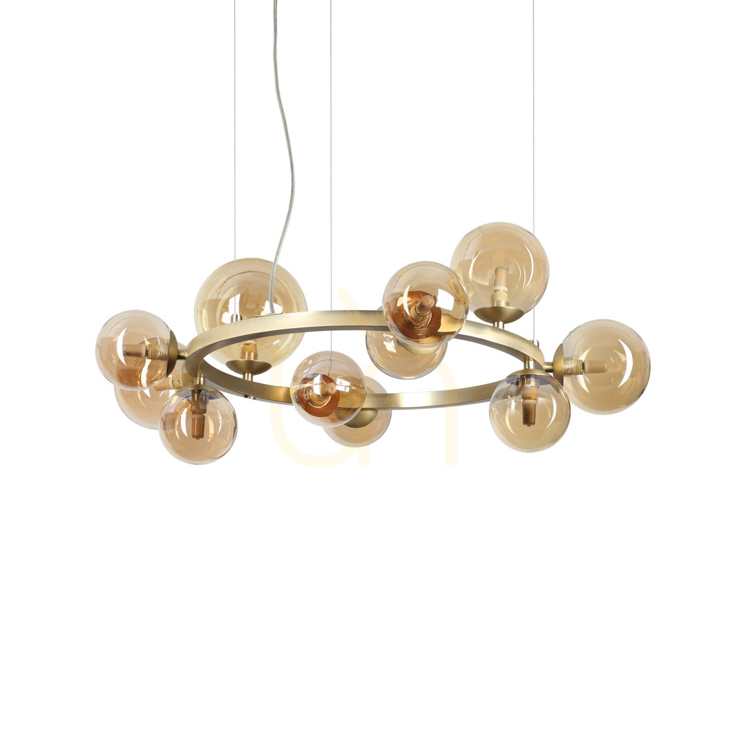 Sprawdź Lampa wisząca Ideallux PERLAGE 322773 bursztynowa 11xG9 73 cm Lampa wisząca Ideallux PERLAGE 322773 bursztynowa 11xG9 73 cm