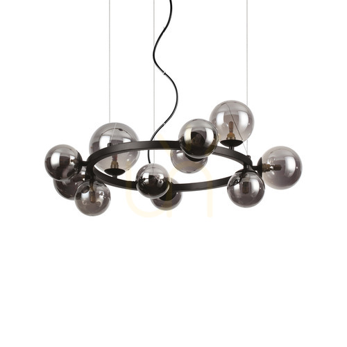 Sprawdź Lampa wisząca Ideallux PERLAGE 271392 przydymiona 11xG9 Ø73 cm