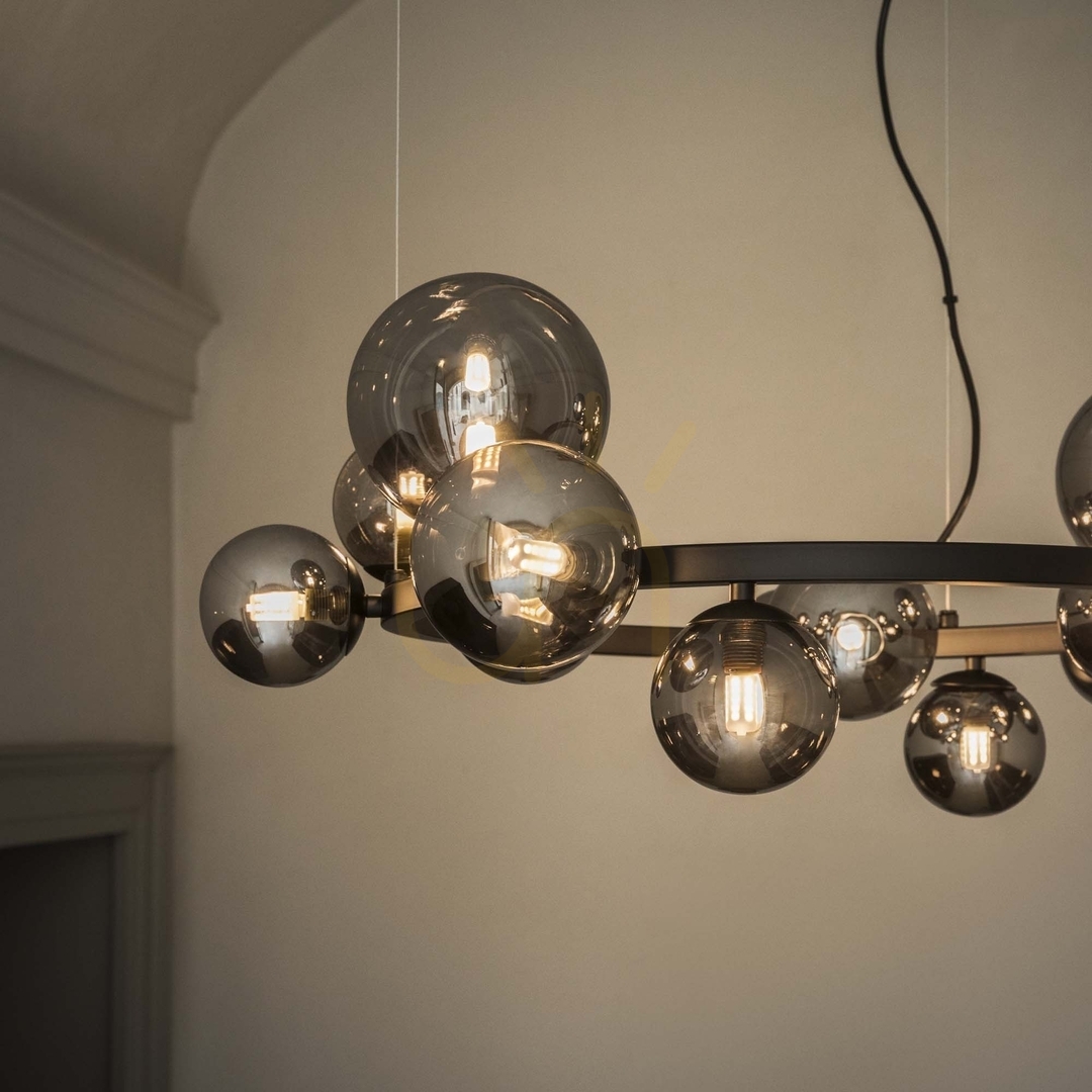 Wyświetl Lampa wisząca Ideallux PERLAGE 322797 bursztynowa 14xG9 85 cm Lampa wisząca Ideallux PERLAGE 322797 bursztynowa 14xG9 85 cm