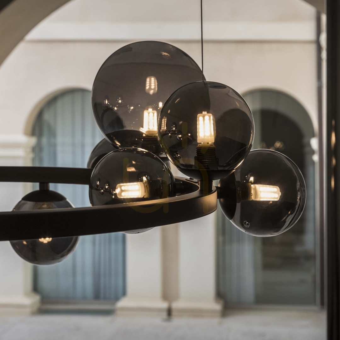 Sprawdź Lampa wisząca Ideallux PERLAGE 322797 bursztynowa 14xG9 85 cm Lampa wisząca Ideallux PERLAGE 322797 bursztynowa 14xG9 85 cm