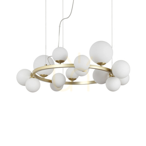 Sprawdź Lampa wisząca Ideallux PERLAGE 283814 biała 14xG9 Ø85 cm