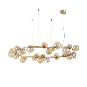 Lampa wisząca Ideallux Perlage 322780 bursztynowa 30xG9 143 cm 0 Lampa wisząca Ideallux Perlage 322780 bursztynowa 30xG9 143 cm small 0