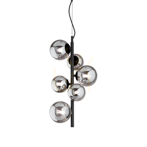 Sprawdź Lampa wisząca Ideallux PERLAGE 271422 przydymiona 6xG9 26 cm