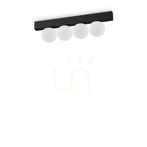 Plafon Ideallux BINOMIO 313283 czarny LED 12W 4-punktowy 30,9 cm small 0