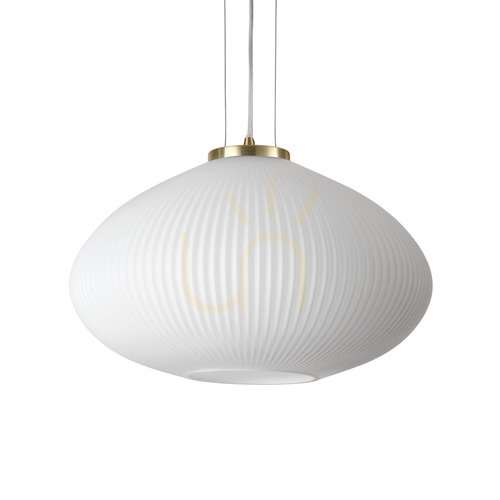 Sprawdź Lampa wisząca Ideallux Plisse 285191 mosiężna E27 45 cm
