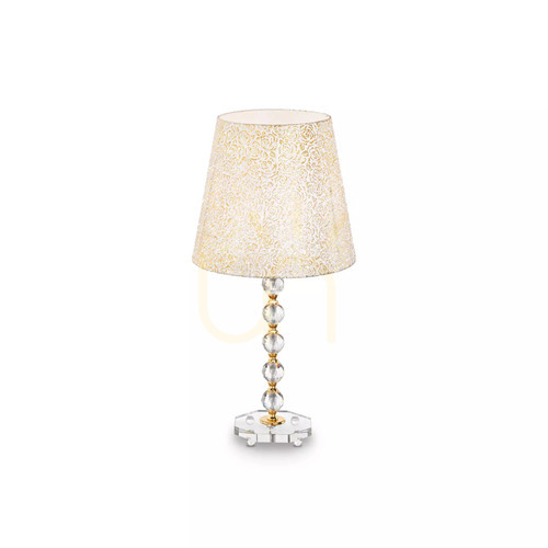 Sprawdź Lampa stołowa Ideallux Queen złota E27 1x60W 35 cm 077758