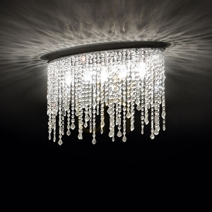 Plafon kryształowy Ideallux Rain chrom 3xE14 40 cm 008370 small 4