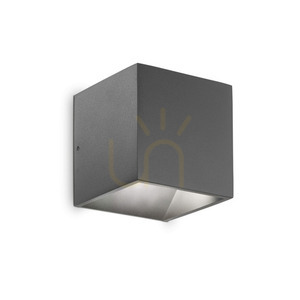 Kinkiet zewnętrzny Ideallux RUBIK 247083 antracyt 8,5W LED IP54 10 cm 3000K small 0
