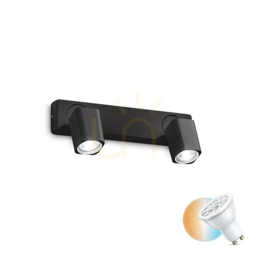 Sprawdź Kinkiet Ideallux Rudy AP2 Square Nero czarny 2xGU10 321509