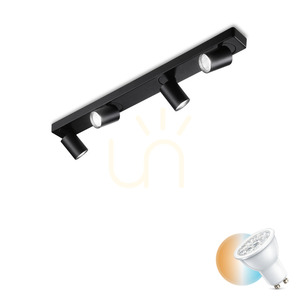 Plafon Ideallux RUDY 229072 czarny 4xGU10 76 cm small 0
