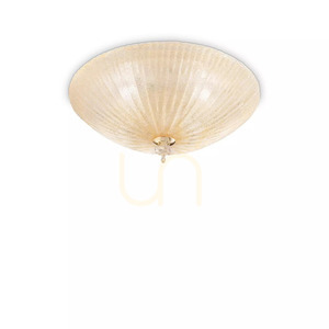 Plafon Ideallux Shell 008608 transparentny szklany 3xE27 40 cm small 1