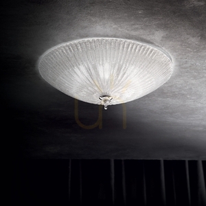 Plafon Ideallux Shell 008608 transparentny szklany 3xE27 40 cm small 3
