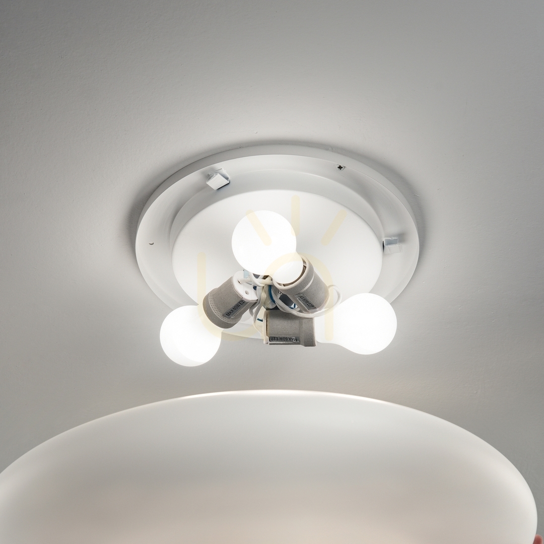 Wyświetl Plafon Ideallux Smarties 032047 biały szklany 42,5 cm 2xE27 Plafon Ideallux Smarties 032047 biały szklany 42,5 cm 2xE27