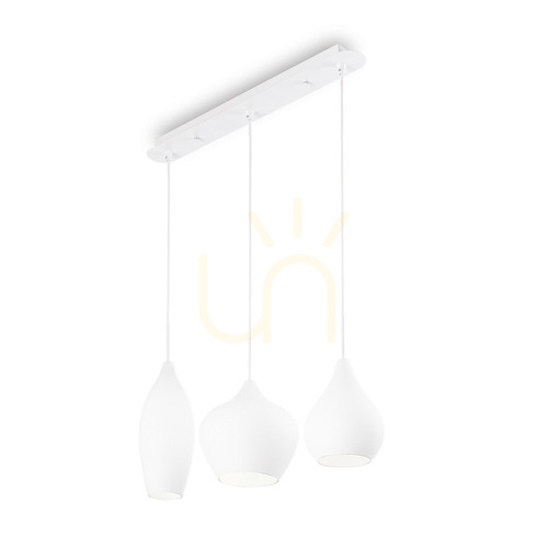Sprawdź Lampa wisząca Ideallux SOFT 111858 biała 3xE14 60 cm
