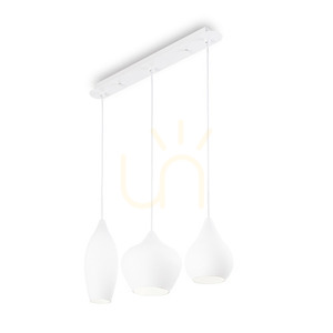 Lampa wisząca Ideallux SOFT 111858 biała 3xE14 60 cm small 0