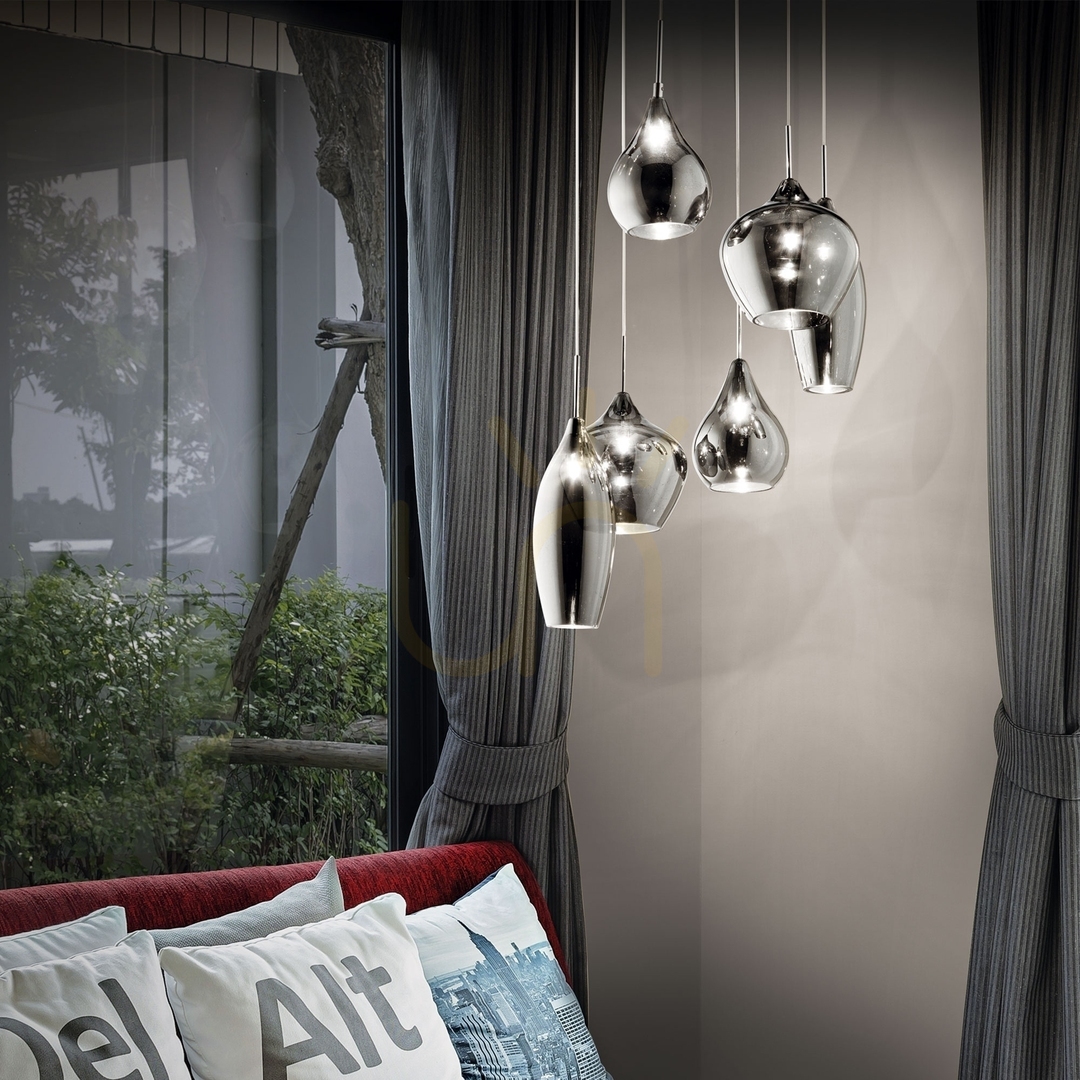 Obejrzyj Lampa wisząca Ideallux SOFT 087818 biała 6xE14 60 cm Lampa wisząca Ideallux SOFT 087818 biała 6xE14 60 cm