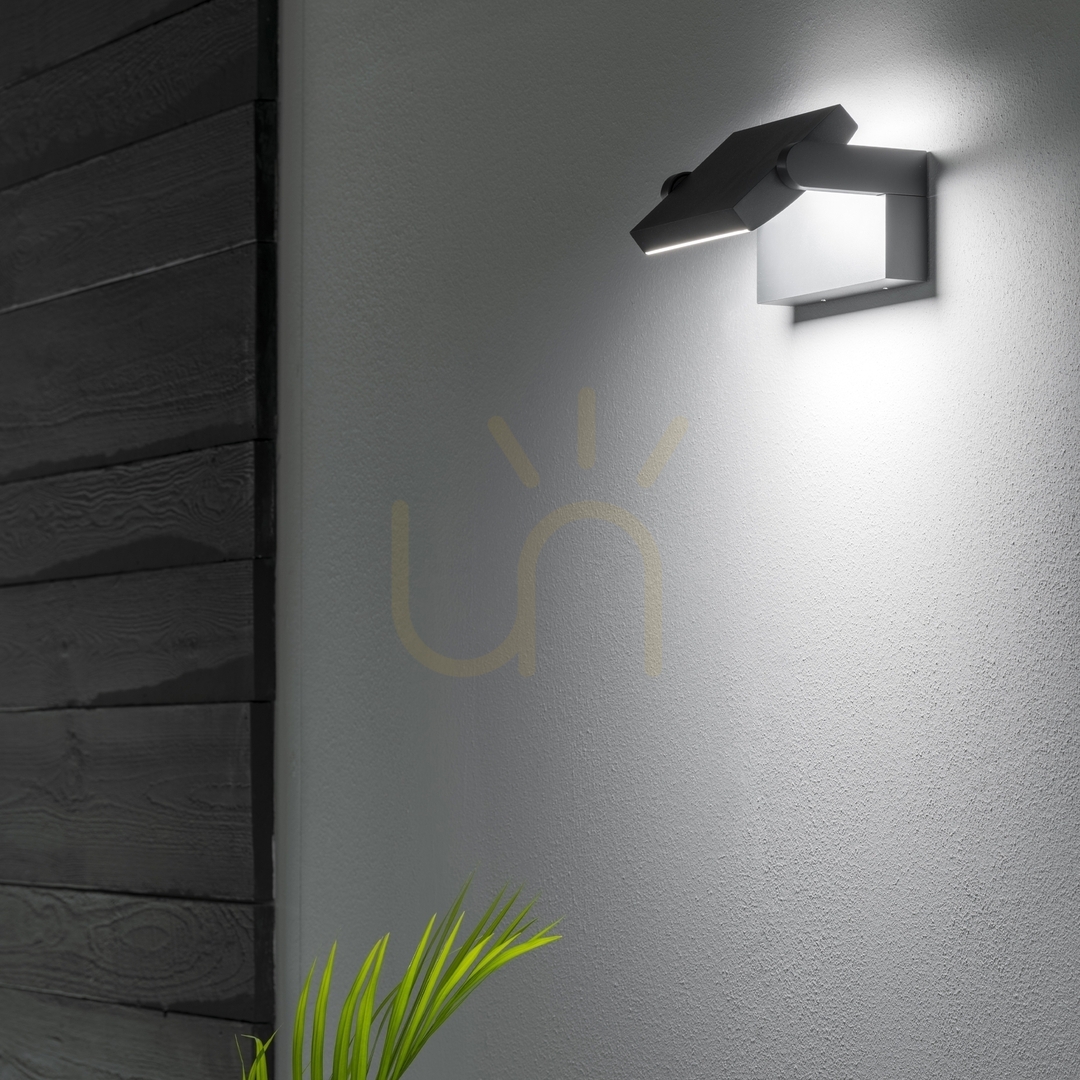 Zobacz Kinkiet zewnętrzny Ideallux SWIPE 287683 LED 20,5W antracyt IP54 ⌀21,2 cm Kinkiet zewnętrzny Ideallux SWIPE 287683 LED 20,5W antracyt IP54 ⌀21,2 cm