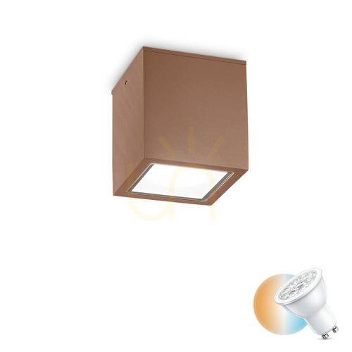 Sprawdź Plafon zewnętrzny Ideallux TECHO 251547 brązowy GU10 IP54 15 cm