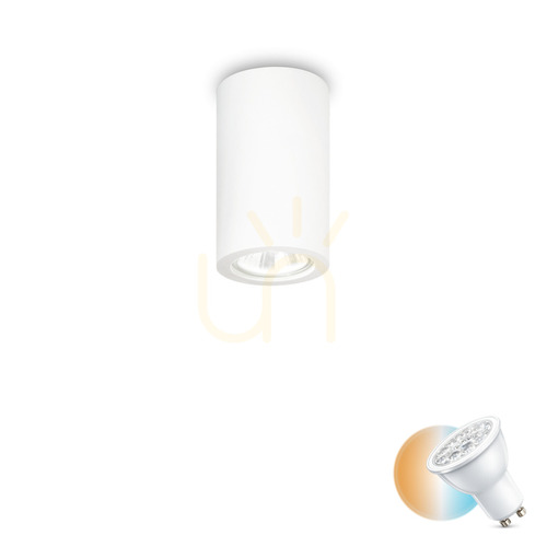 Sprawdź Plafon Ideallux LOOK 155869 biały gipsowy GU10 1x35W 7 cm