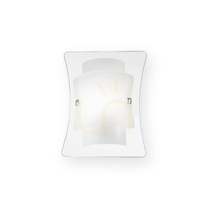 Kinkiet Ideallux Triplo biały szklany E27 1x60W 026473 small 0