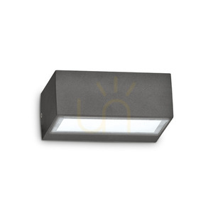 Kinkiet zewnętrzny Ideallux Twin 115368 antracyt G9 IP44 16,5 cm small 0